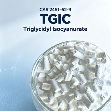 Soluble en disolventes orgánicos Agente curador Tgic Con pureza ≥ 98% Adecuado para tecnologías de recubrimiento en polvo