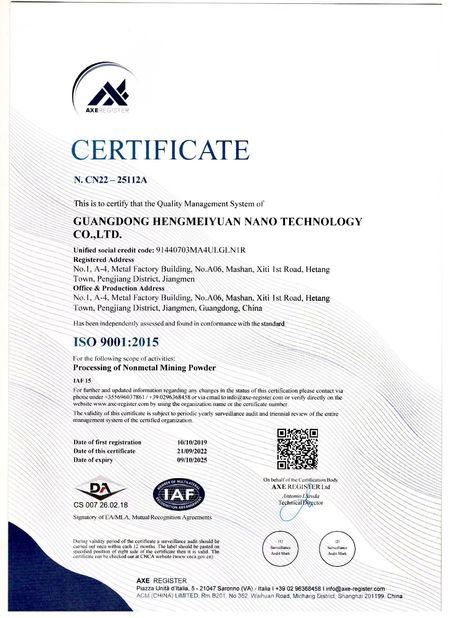 Porcelana Guangdong XiMi New Material Technology Co., Ltd certificaciones